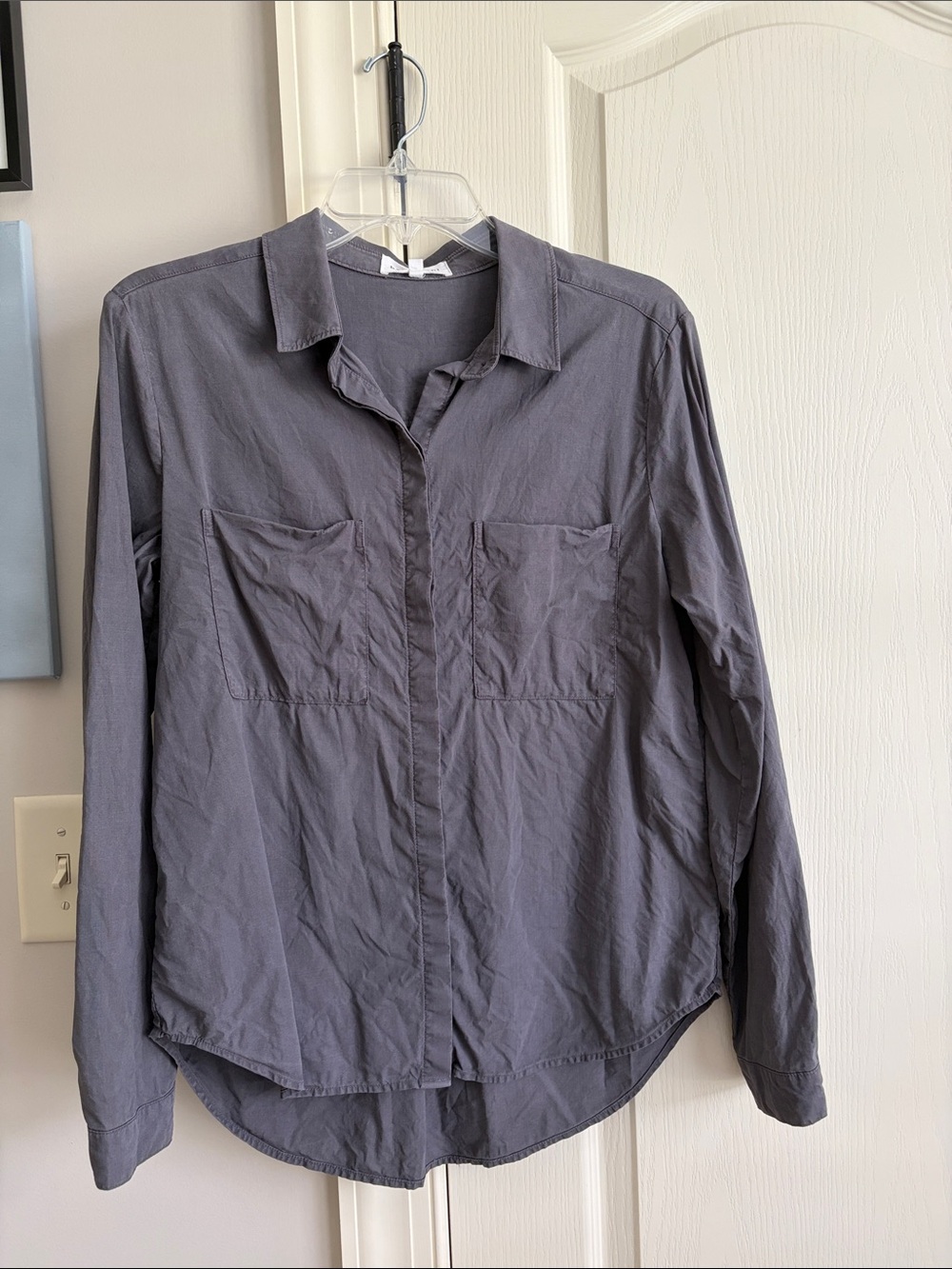 Bella Dahl Women's Gray Button-Up Shirt